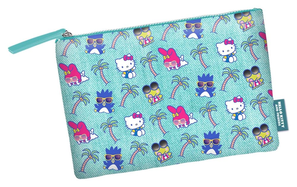 Sanrio Soleil Toiletry Bag Hello Kitty Palms Turquoise P071431