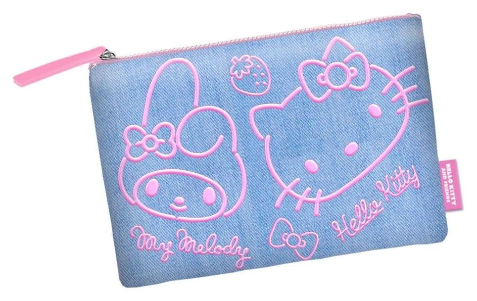 Sanrio Soleil Toiletry Bag Hello Kitty Denim Blue P071432