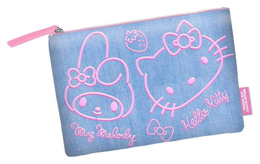 Sanrio Soleil Toiletry Bag Hello Kitty Denim Blue P071432