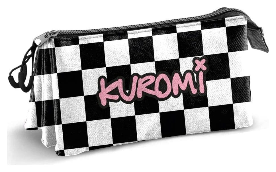 Sanrio Triple Pencil case Kuromi Black & White P071389