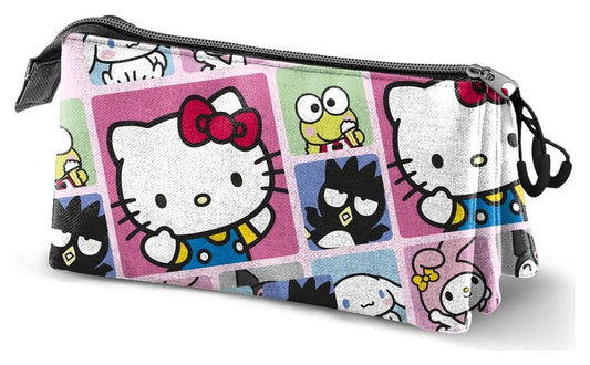 Sanrio Triple Pencil case Hello Kitty Panels Multicolour P071390