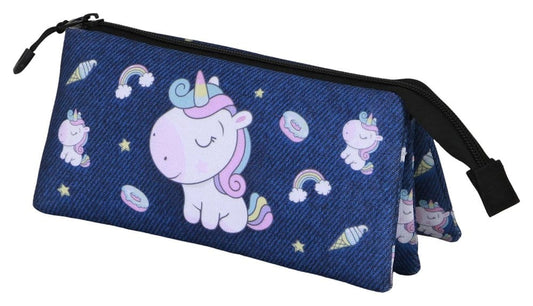 Oh My Pop! Triple Pencil case Sweety Dark Blue P071392