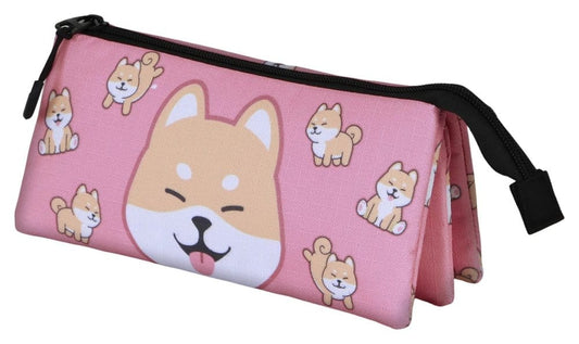 Oh My Pop! Triple Pencil case Shiba Pink P071393