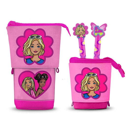 Barbie Pop Up Pencil Case with 2 Erasable Gel Pens P066053