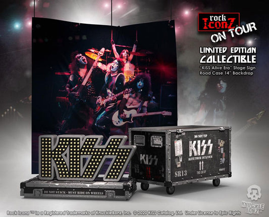 Kiss Rock Ikonz On Tour Road Case Statue + Stage Backdrop Set Alive! Tour P047137