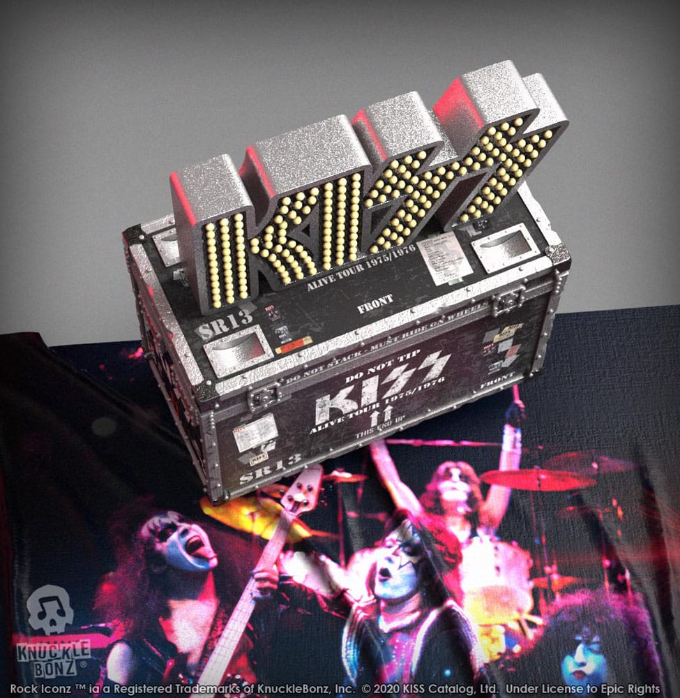 Kiss Rock Ikonz On Tour Road Case Statue + Stage Backdrop Set Alive! Tour P047137