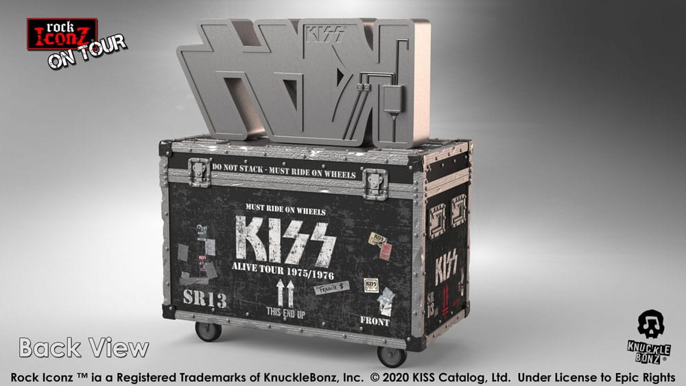 Kiss Rock Ikonz On Tour Road Case Statue + Stage Backdrop Set Alive! Tour P047137