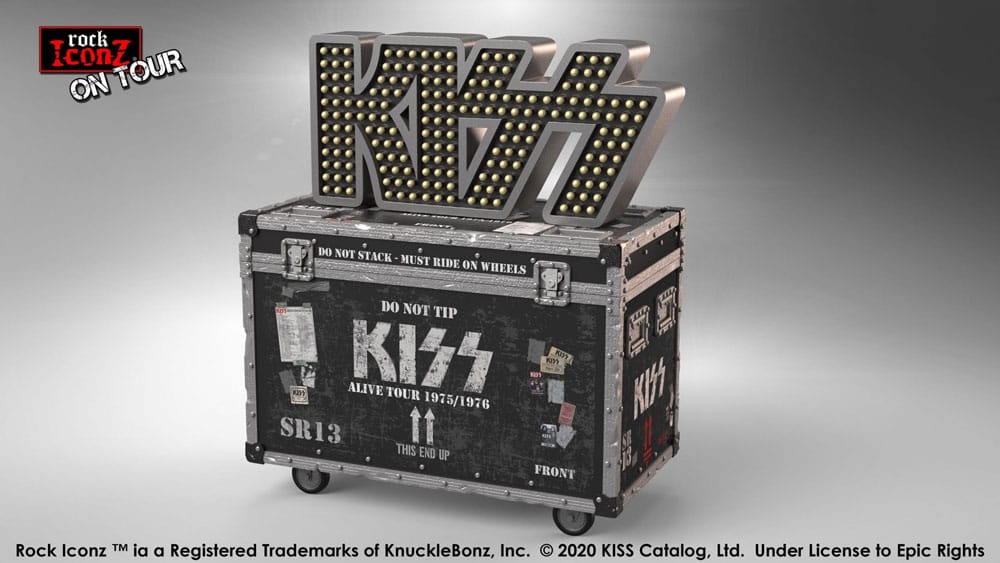 Kiss Rock Ikonz On Tour Road Case Statue + Stage Backdrop Set Alive! Tour P047137