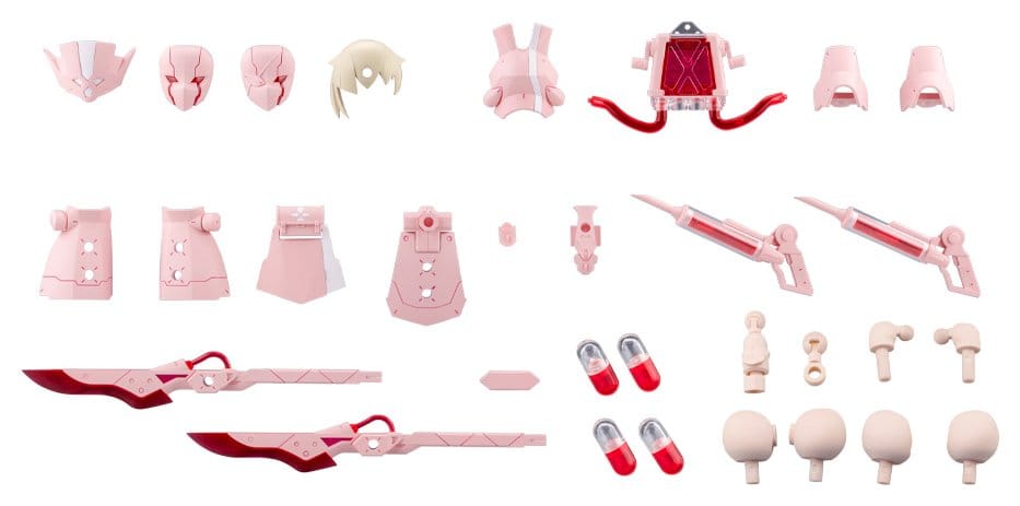 Megalomaria Unlimited Universe Plastic Model Kit Accessory Set Metamorphose Unit Exarmor Pink Nurse P074447