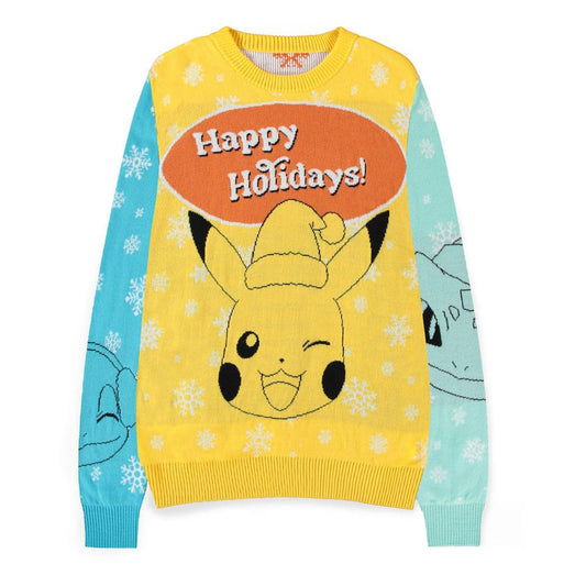 Pokemon Sweater Pikachu, Bulbasaur, Squirtle & Charmender (Christmas Jumper)