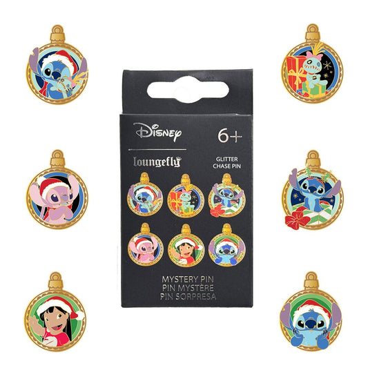 Disney by Loungefly Enamel Pins Blind Box Lilo & Stitch Holiday Ornaments Assortment (12) P066429