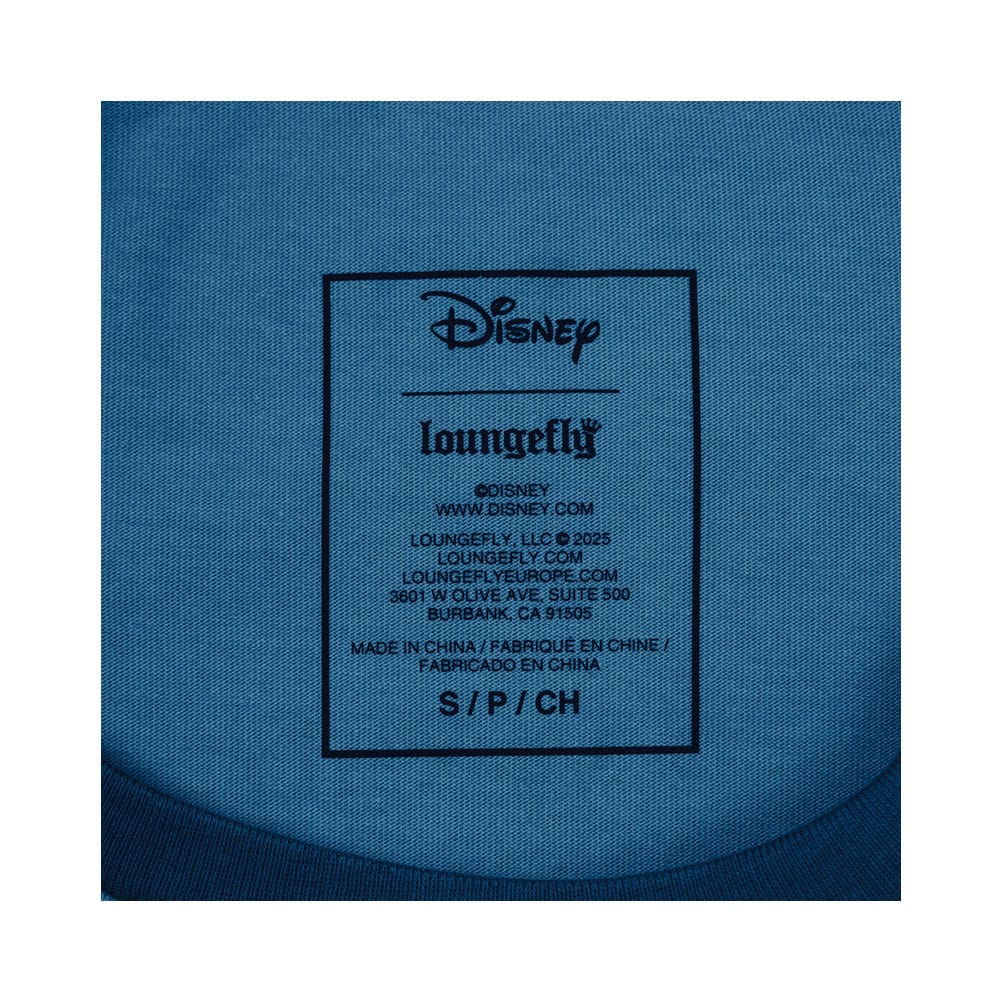 Pinocchio by Loungefly Tee T-Shirt Unisex Blue Fairy Shirred Raglan P066761