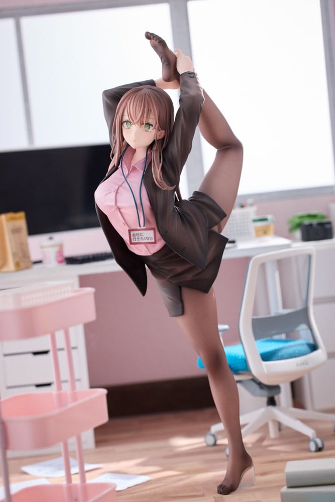 Original Character PVC Statue 1/6 OL-chan Who Doesn't Want to Go to Work Pink Ver. 26 cm P048837