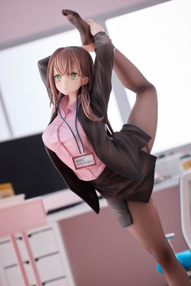 Original Character PVC Statue 1/6 OL-chan Who Doesn't Want to Go to Work Pink Ver. 26 cm P048837