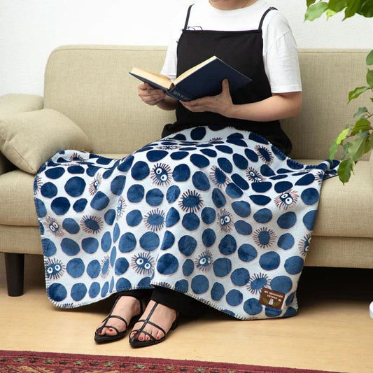 My Neighbor Totoro couverture polaire moiree Soot Sprite silhouette 70 x 100 cm