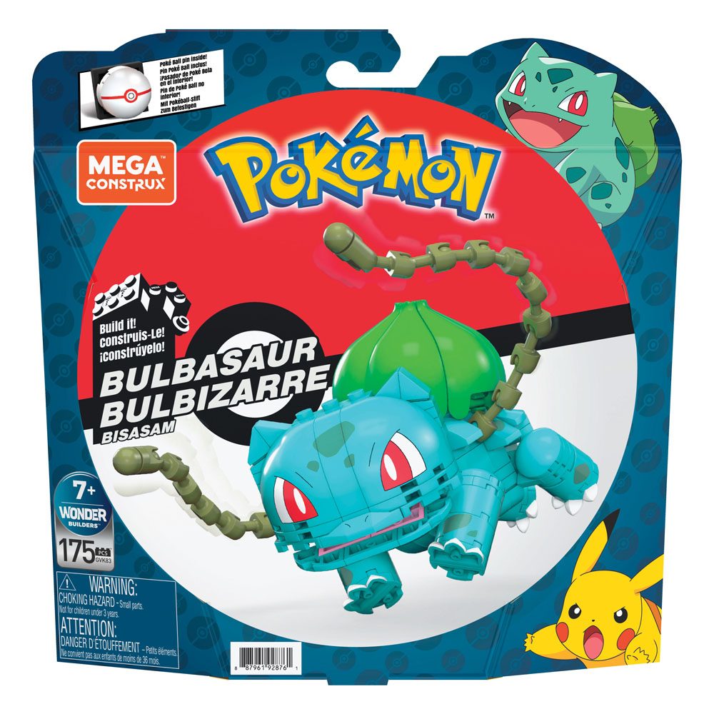 POKEMON MEGA CONSTRUX WONDER BUILDERS CONSTRUCTION SET BULBASAUR 10 CM P049141