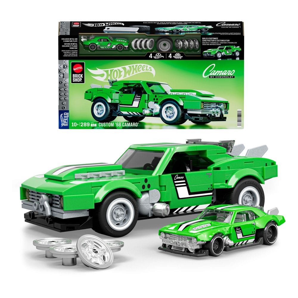 Mattel Brick Shop Hot Wheels Speed Series Building Set 1/32 Custom '68 Camaro P072151