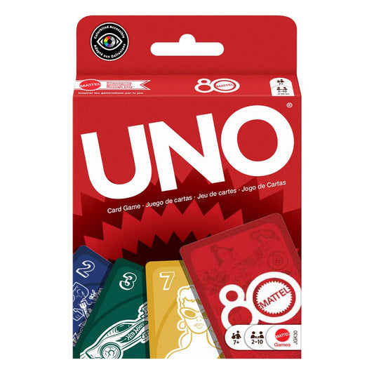 Mattel 80th Anniversary UNO Card Game Ruby Red P049411