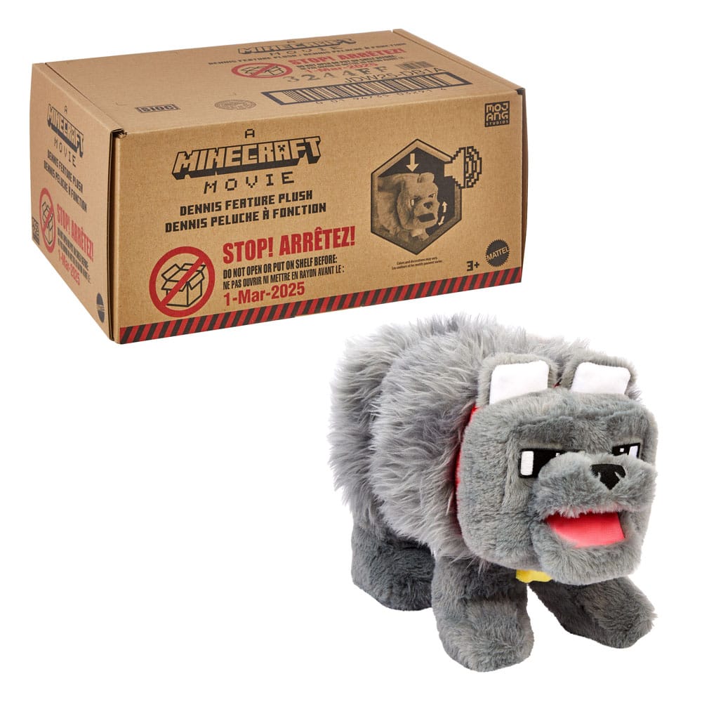 A Minecraft Movie Plush Figure Dennis the Wolf 20 cm P049418