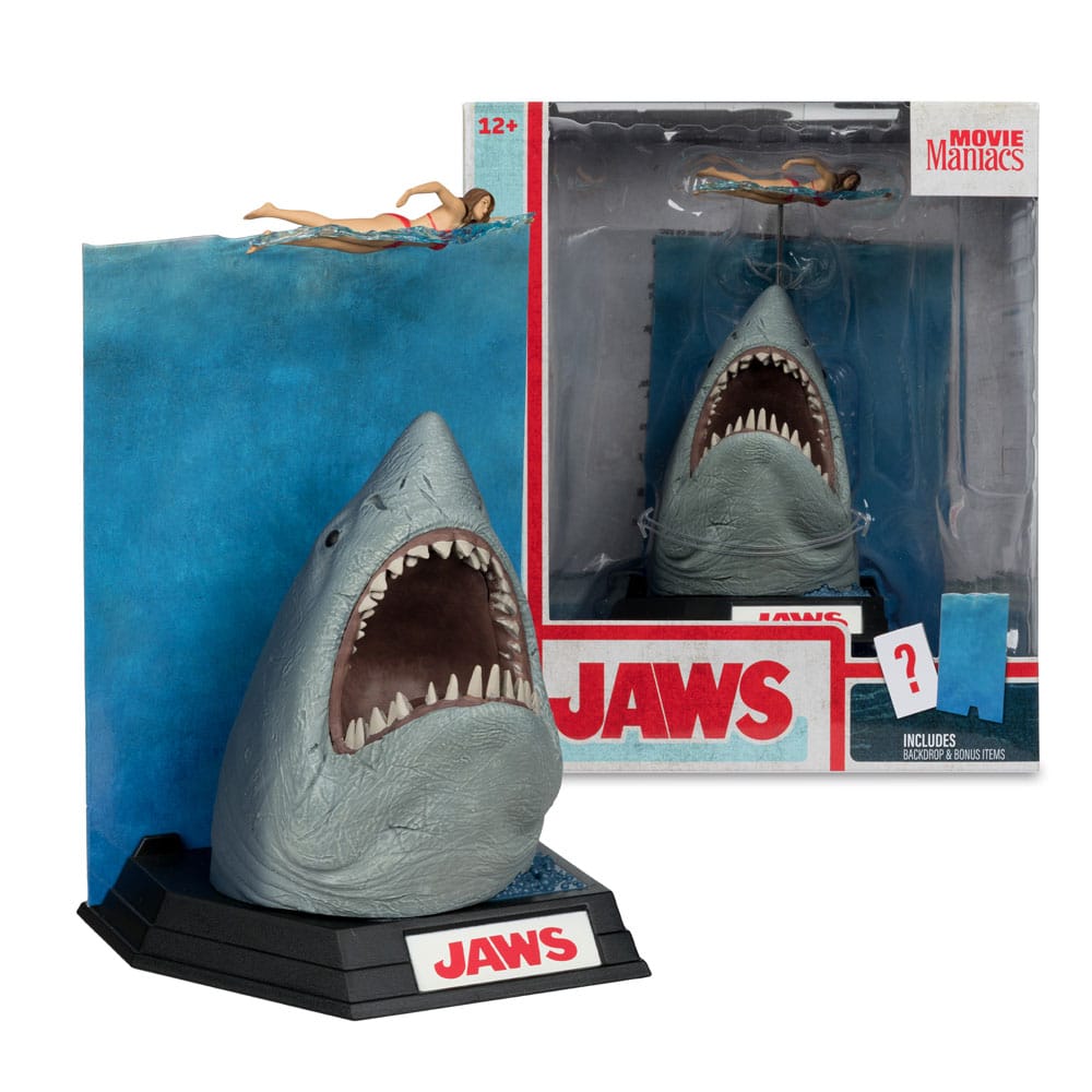 JAWS MOVIE MANIACS PVC STATUE JAWS (50TH ANNIVERSARY) 16 CM P049520