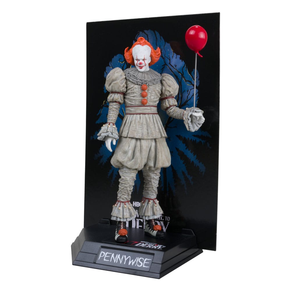 IT: WELCOME TO DERRY MOVIE MANIACS PVC STATUE PENNYWISE (GOLD LABEL) 16 CM