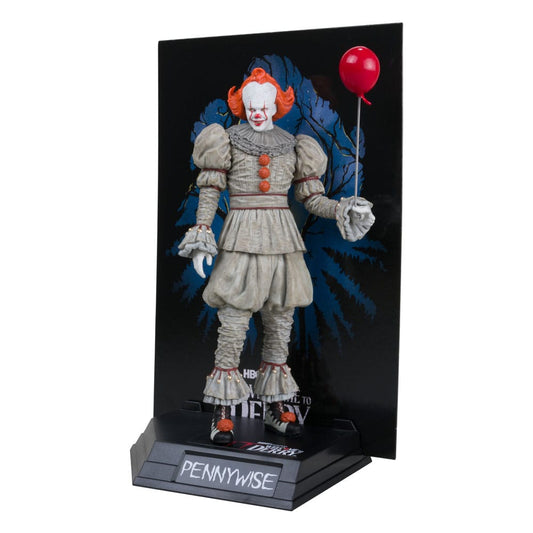 IT: WELCOME TO DERRY MOVIE MANIACS PVC STATUE PENNYWISE (GOLD LABEL) 16 CM