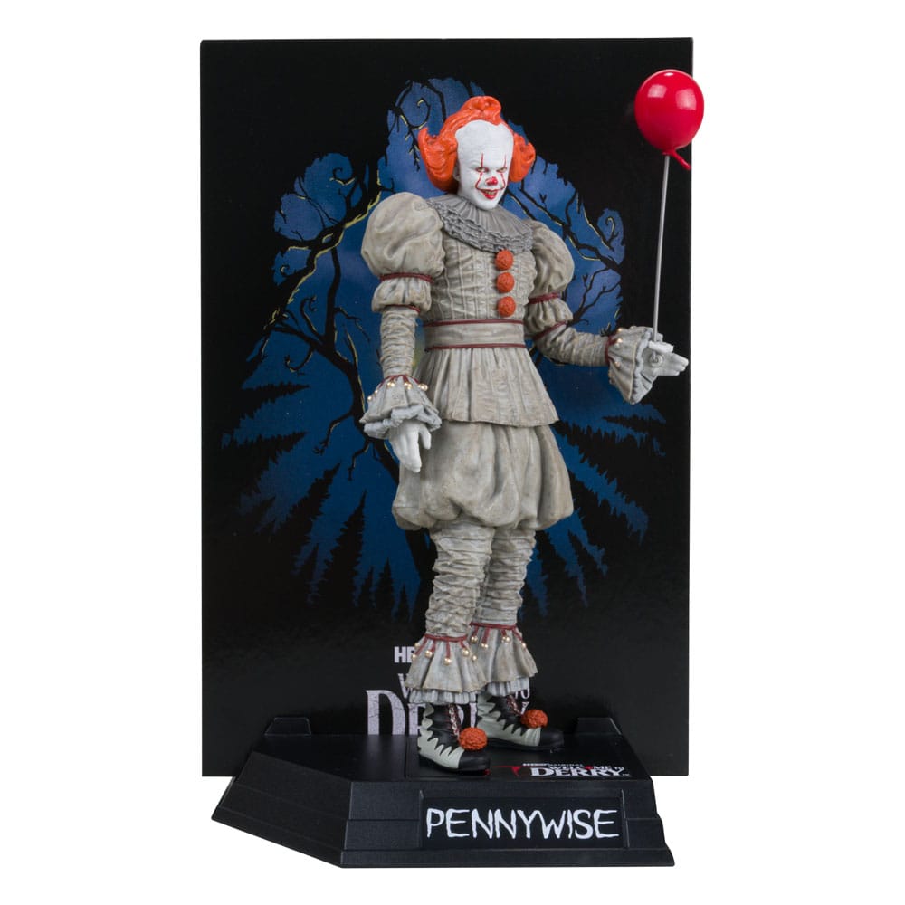 IT: WELCOME TO DERRY MOVIE MANIACS PVC STATUE PENNYWISE (GOLD LABEL) 16 CM