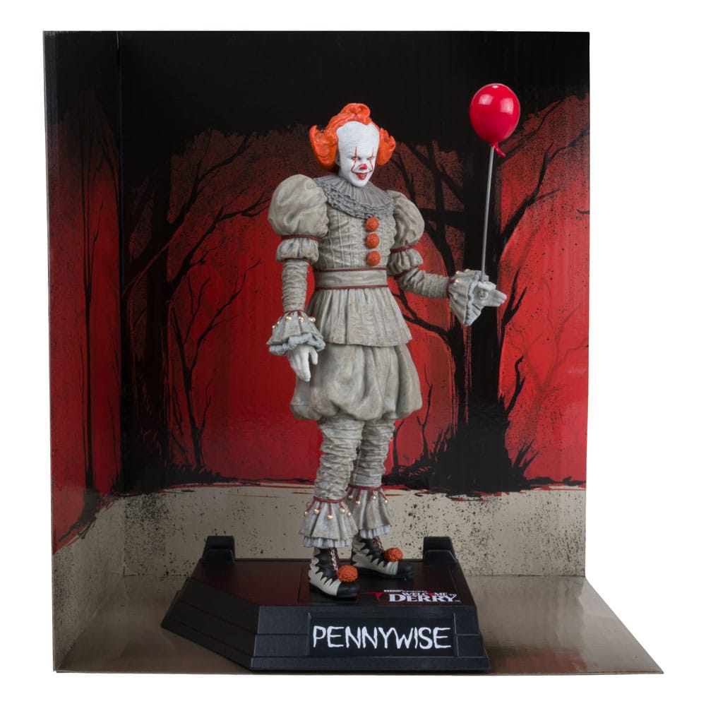 IT: WELCOME TO DERRY MOVIE MANIACS PVC STATUE PENNYWISE (GOLD LABEL) 16 CM