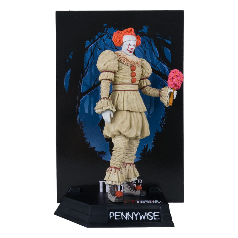 IT: WELCOME TO DERRY MOVIE MANIACS PVC STATUE PENNYWISE (FLASHBACK) (GOLD LABEL)