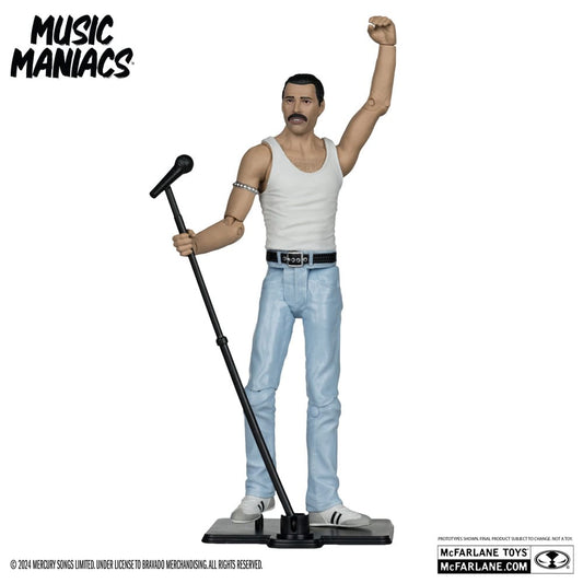 MUSIC MANIACS ROCK ACTION FIGURE FREDDY MERCURY 15 CM P049533