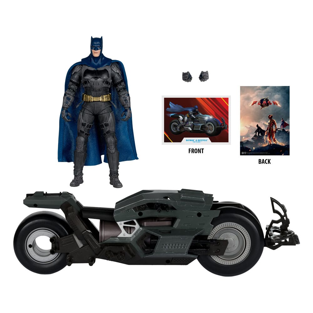 The Flash DC Multiverse Vehicle Batcycle with Batman P065897
