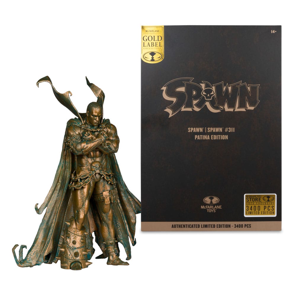 SPAWN ACTION FIGURE SPAWN #311 (PATINA EDITION) (GOLD LABEL) 19 CM