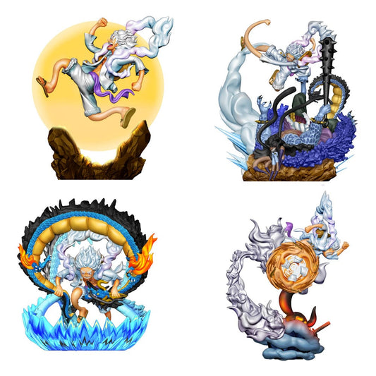 One Piece Petitrama PVC Mini Statue Logbox Re Birth Gear Fifth Special Set 9 cm P050060