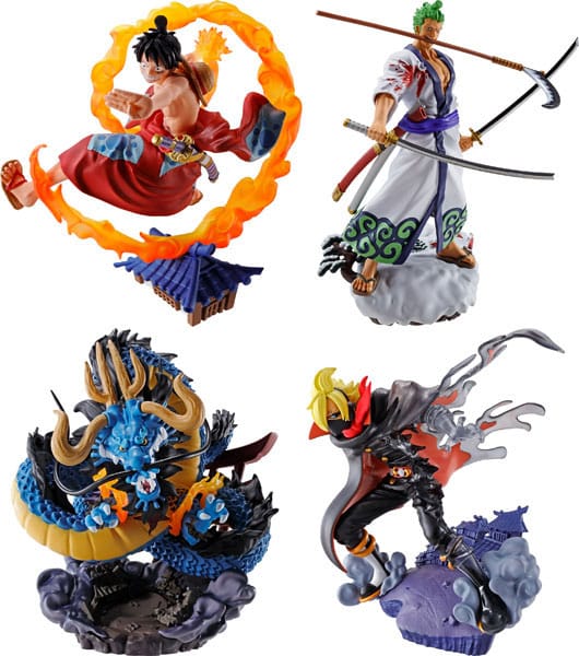 One Piece Petitrama PVC Mini Statue Logbox Re Birth Wano Kuni Vol. 1 Set 9 cm P050061