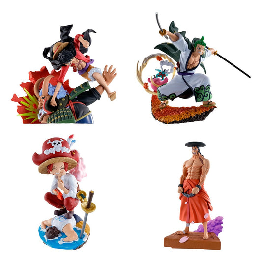 One Piece Petitrama PVC Mini Statue Logbox Re Birth Wano Kuni Vol. 1 Set 9 cm P050074