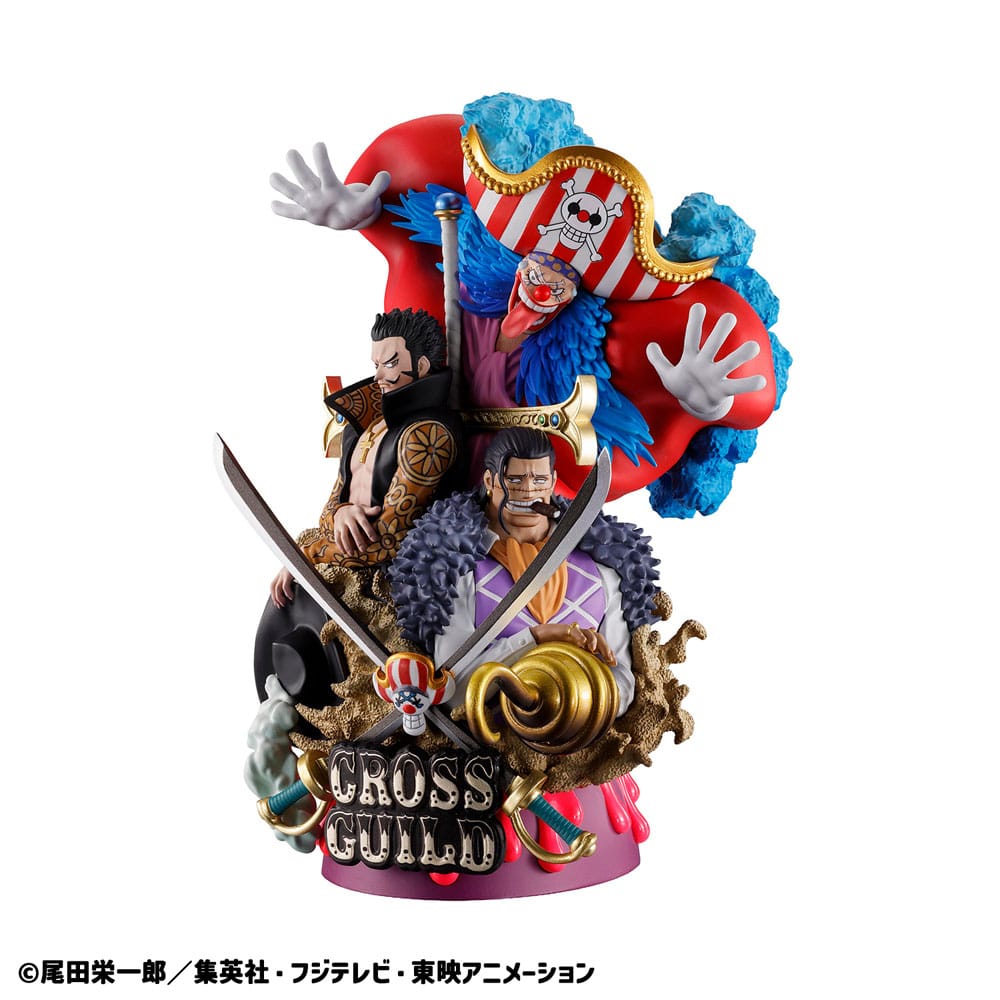 ONE PIECE PETITRAMA DX PVC MINI STATUE LOGBOX RE BIRTH 03 CROSS GUILD 15 CM