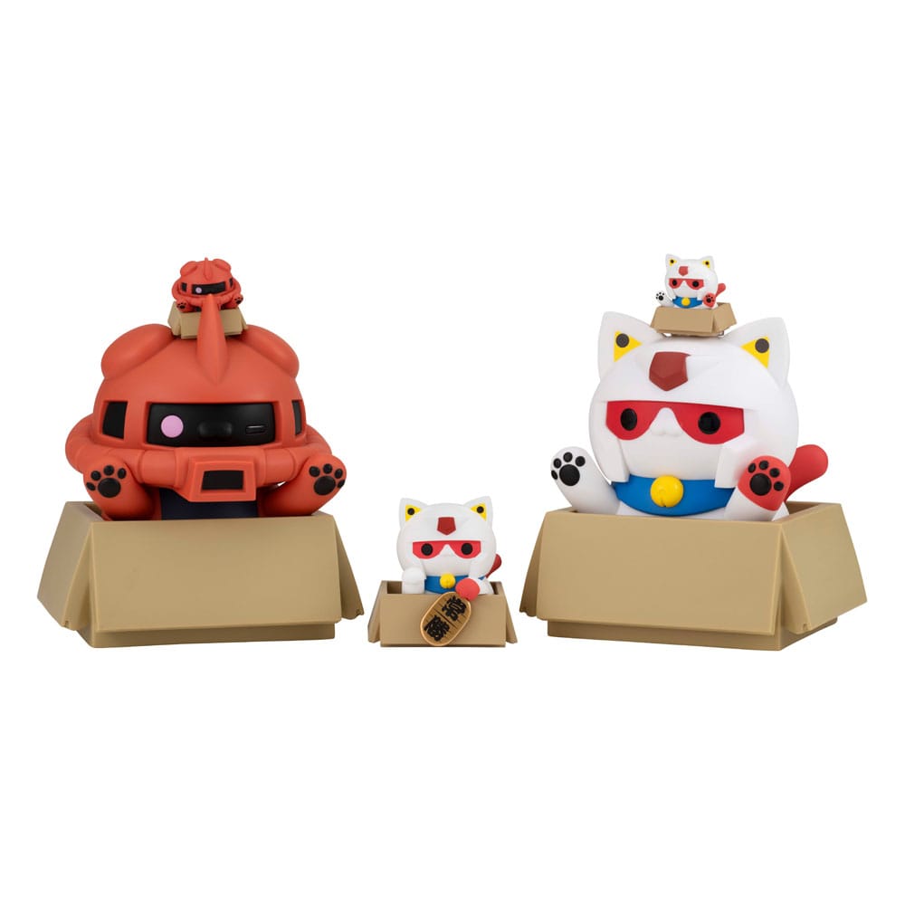 Mobile Suit Gundam Mega Cat Project Nyandam Trading Figure Luckycat 6 cm Blind Box Assortment (6) P067386