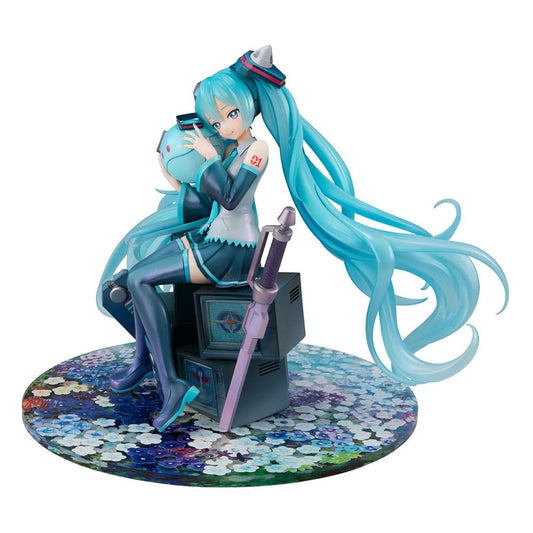 Mobile Suit Gundam x Hatsune Miku Lucrea PVC Statue Hatsune Miku x OO Gundam 45th Anniversary 17 cm P065106