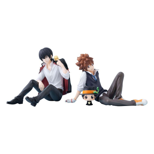 Katekyo Hitman Reborn! G.E.M. Series PVC Statue Tsuna & Reborn & Hibari & Hibird Palm Size Set 8 cm P067404