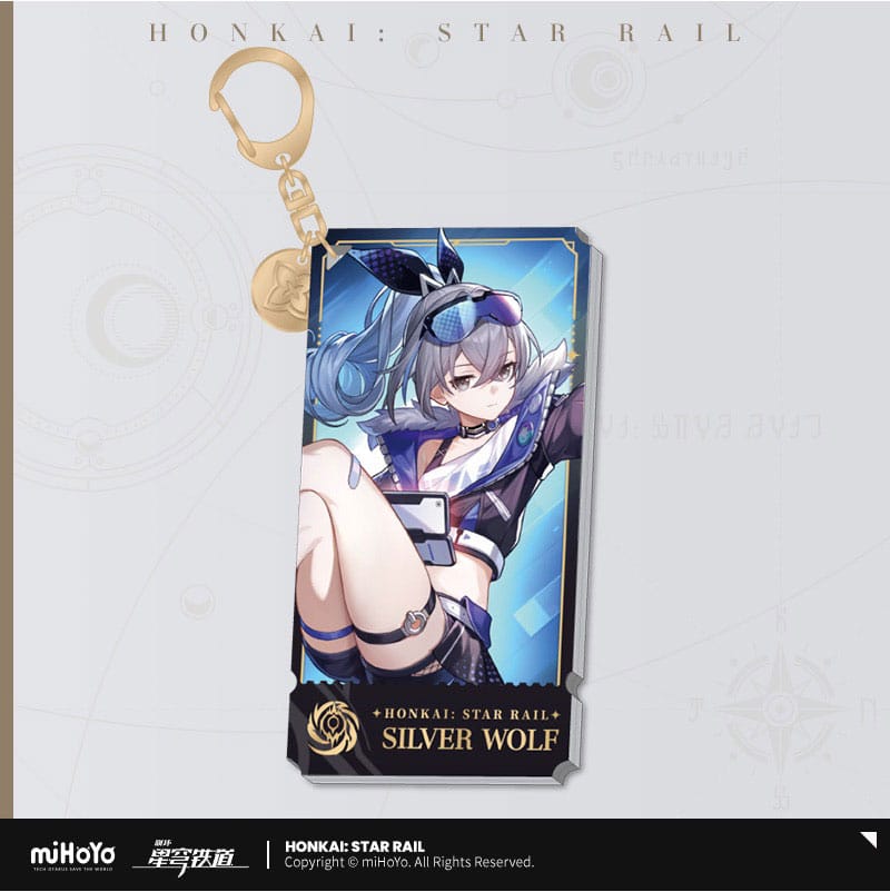 Honkai: Star Rail Character Acrylic Keychain Silver Wolf 9 cm P050822