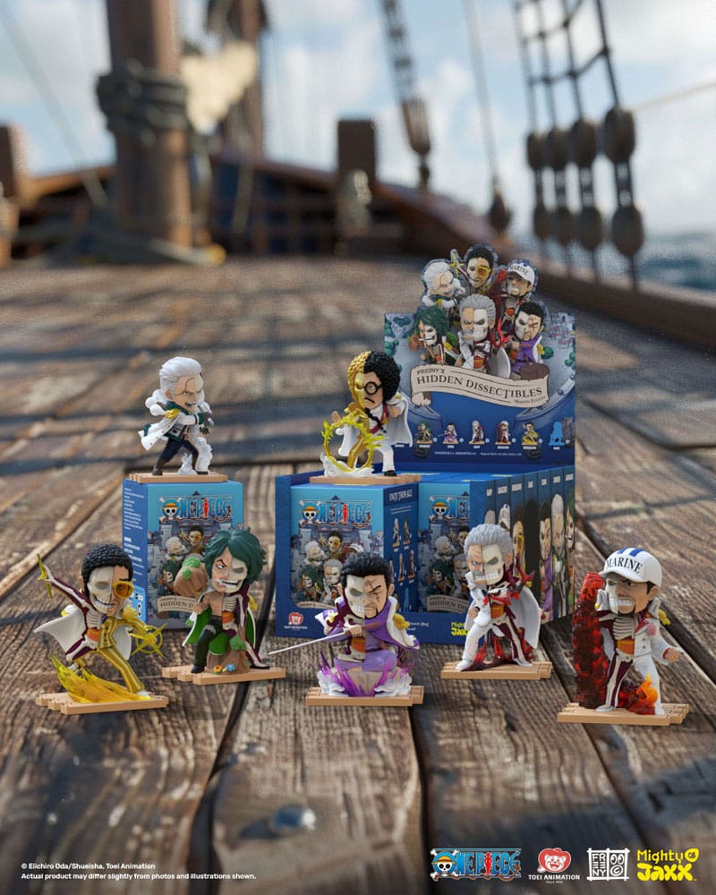 One Piece Freeny's Hidden Dissectables Marines Edition 4 inch Vinyl Figure Blind Box Display (6) P051105