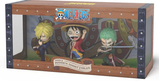 ONE PIECE FREENY'S HIDDEN DISSECTABLES VINYL FIGURE LUFFY, ZORO AND SANJI 10 CM P051139