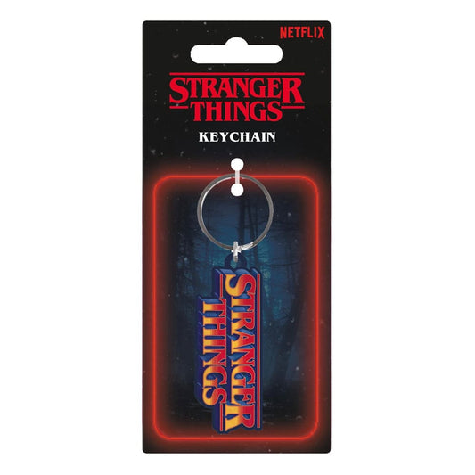 Stranger Things Rubber Keychain Retro Logo 6 cm P073411