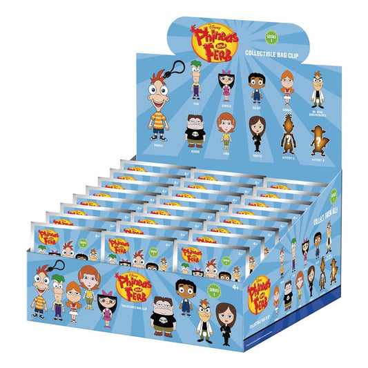 Phineas and Ferb 3D Foam Bag Clips Series 1 Display (24) P067702