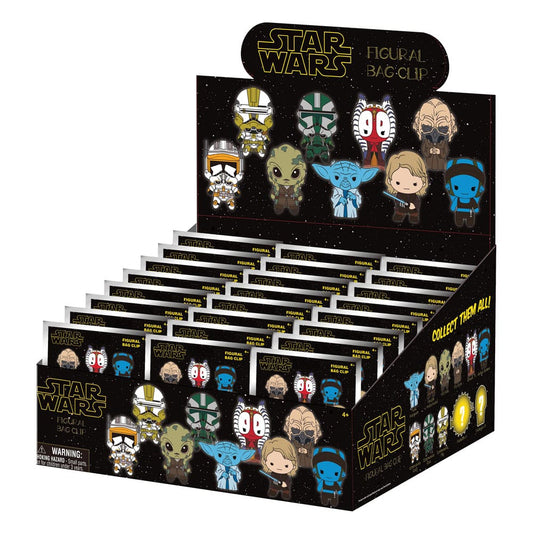 Star Wars-EP III Revenge Of Sith 3D PVC Bag Clips Series 1 Display (24) P051274