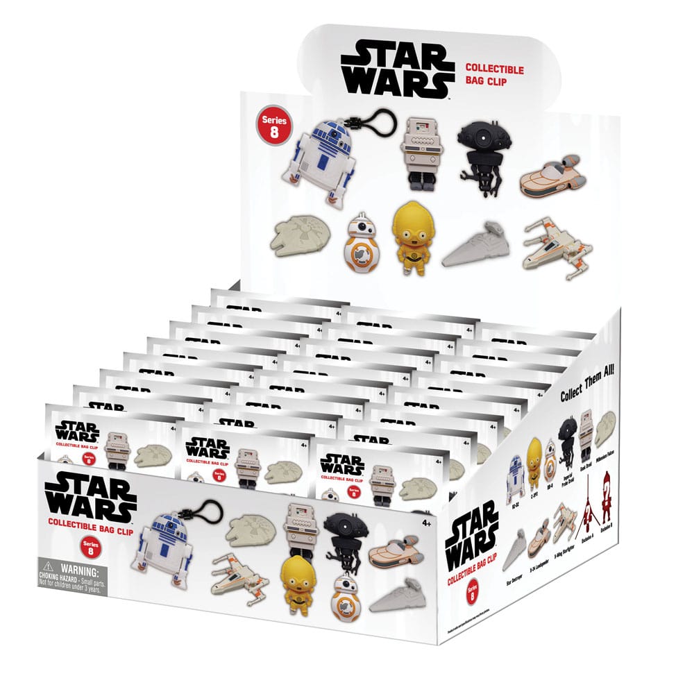 Star Wars PVC Bag Clips Series 8 Power Of Force Display (24) P051275