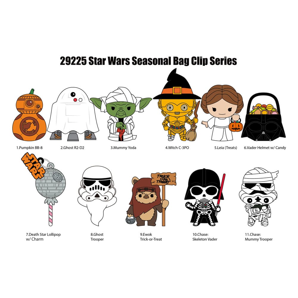 Star Wars 3D PVC Bag Clips Halloween Display (24) P051277