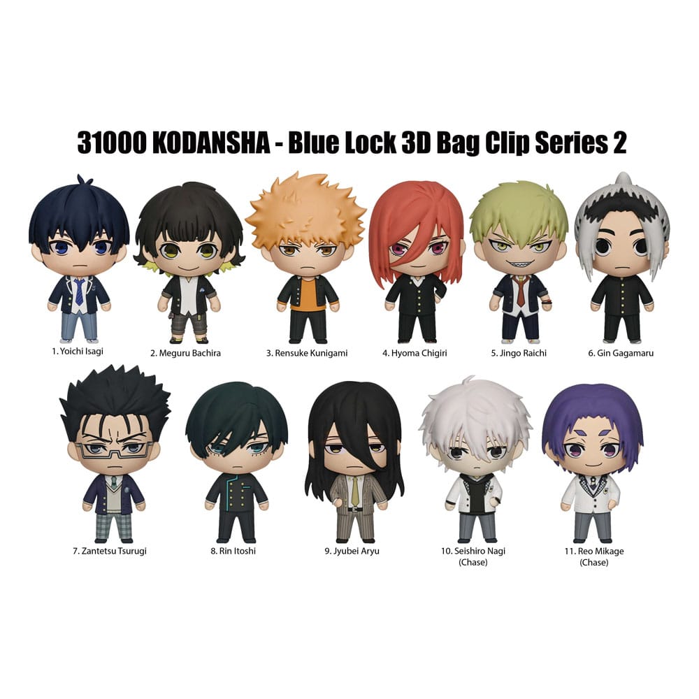 Blue Lock 3D Foam Bag Clips Series 2 Display (24) P065967