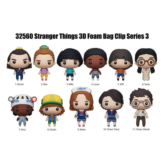 Stranger Things 3D PVC Bag Clips Series 3 Display (24) P051299