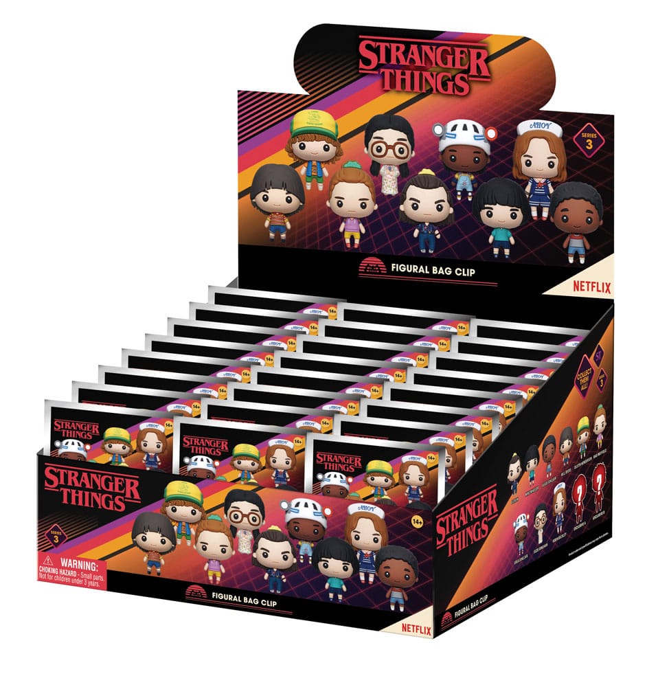 Stranger Things 3D PVC Bag Clips Series 3 Display (24) P051299